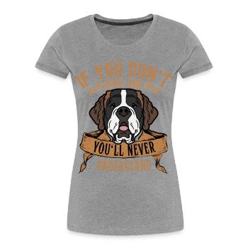 Légendaire St. Bernard Dog Retro Vintage - T-shirt bio Premium Femme -  - Devant - Mia (176cm)