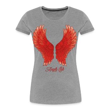 Angels Club - rot - Frauen Premium Bio T-Shirt - Navy - Vorne - Mia (176cm)