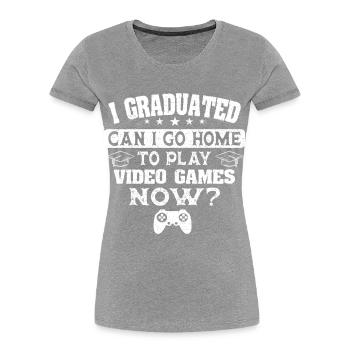 Diplômés Gamer Diplôme de joueur de jeu vidéo - T-shirt bio Premium Femme - bleu marine - Devant - Mia (176cm)