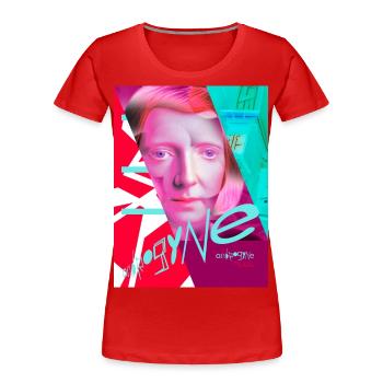 Androgyn - Frauen Premium Bio T-Shirt - Navy - Vorne - Mia (176cm)