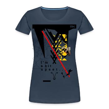 Umwerfen! - Frauen Premium Bio T-Shirt - Navy - Vorne - Mia (176cm)