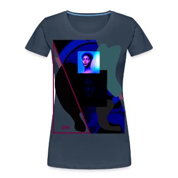 Konstruktivismus - Frauen Premium Bio T-Shirt - Navy - Vorne - Mia (176cm)