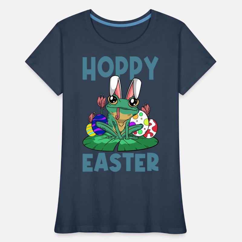 Hoppy Easter Sweet Easter Frog Easter Bunny Easter Egg Women's Premium Organic T-Shirt