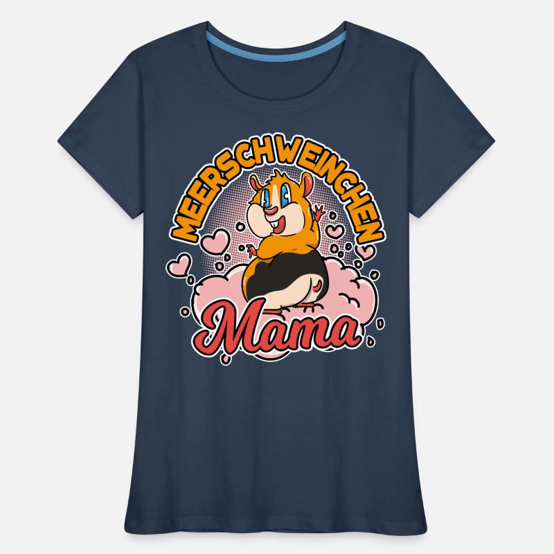 Meerschweinchen Mama Mutter Mädchen Muttertag Frauen Premium Bio T-Shirt