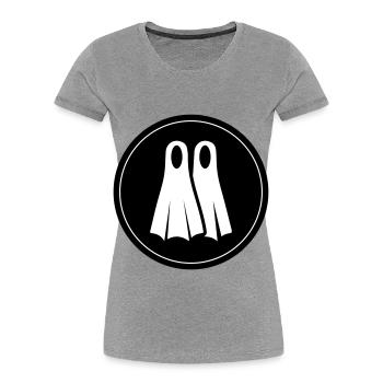 Diving Fin Circle - Women's Premium Organic T-Shirt - navy - Front - Mia (176cm)