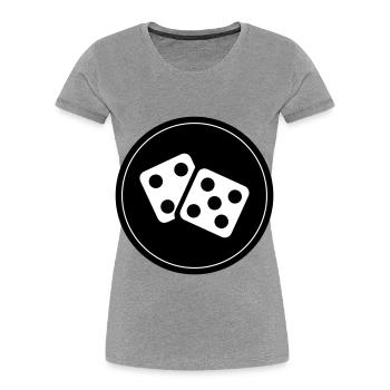 Cercle du casino Dice - T-shirt bio Premium Femme - bleu marine - Devant - Mia (176cm)