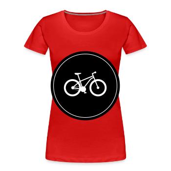 Cycling - Women's Premium Organic T-Shirt - navy - Front - Mia (176cm)