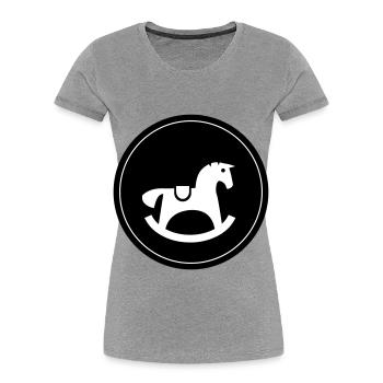 Schauckelpferd Spielzeug Baby - Frauen Premium Bio T-Shirt - Navy - Vorne - Mia (176cm)