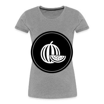 Melone Frucht - Frauen Premium Bio T-Shirt - Navy - Vorne - Mia (176cm)