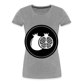 Pomegranate icon - Women's Premium Organic T-Shirt - navy - Front - Mia (176cm)