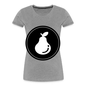 Pear Fruit - Women's Premium Organic T-Shirt - navy - Front - Mia (176cm)