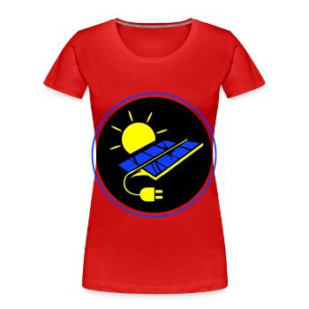 Photovoltaic system symbol solar energy - Women's Premium Organic T-Shirt - navy - Front - Mia (176cm)