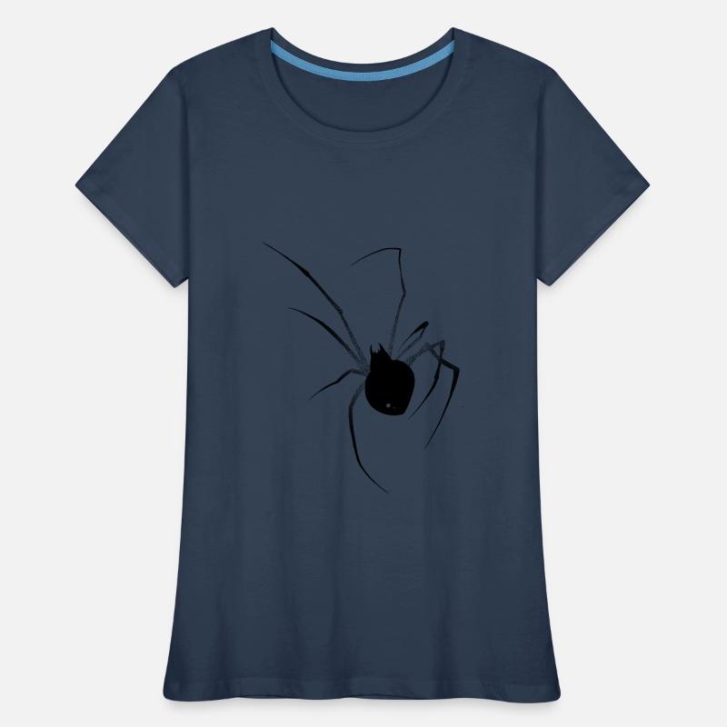 Schwarze Witwe Dotwork Frauen Premium Bio T-Shirt