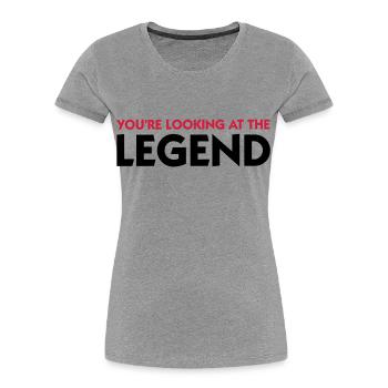 The legend is in front of you! - Women's Premium Organic T-Shirt - navy - Front - Mia (176cm)