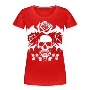 Horror Skull Skull Art Skull Gothic Heavy Metal - Women's Premium Organic T-Shirt - navy - Front - Mia (176cm)