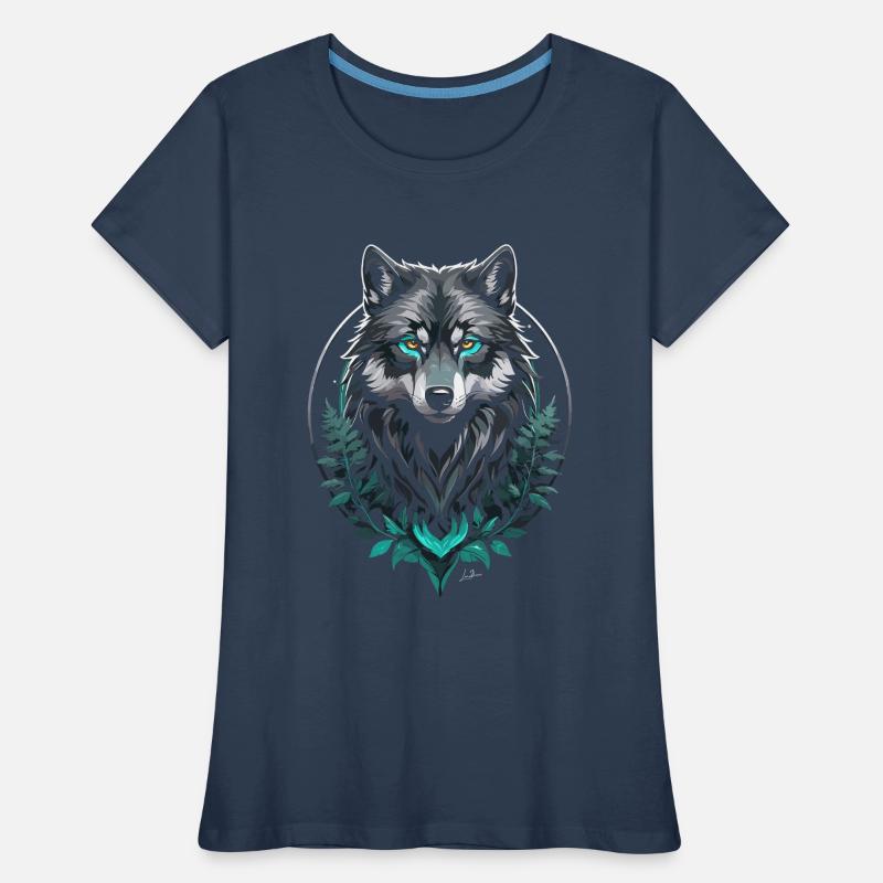 Wald Arktischer Wolf Frauen Premium Bio T-Shirt