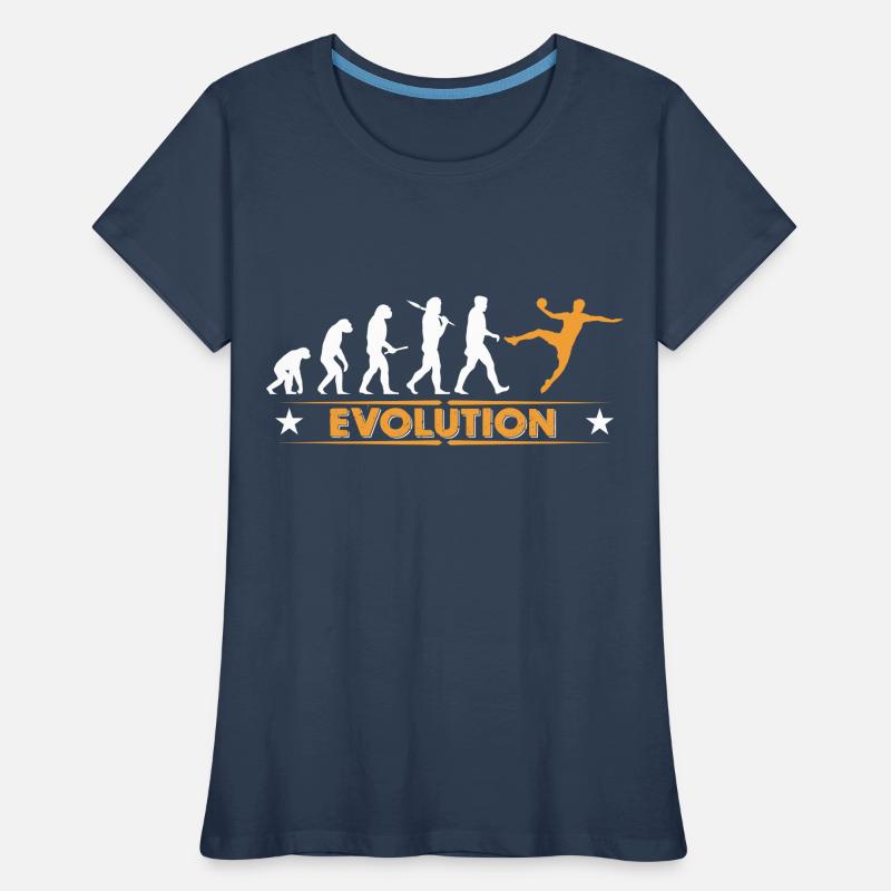 Handball Evolution - orange/weiss Women's Premium Organic T-Shirt