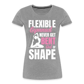 Flexible Gymnast Never Get Bent Out Of Shape - Frauen Premium Bio T-Shirt - Navy - Vorne - Mia (176cm)