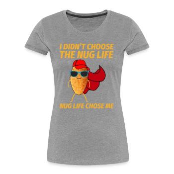 Superhero Chicken Nuggets Fast Food Funny Saying - Women's Premium Organic T-Shirt -  - Front - Mia (176cm)