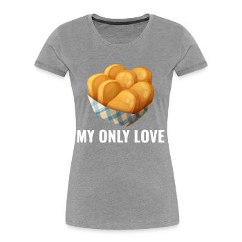 Nuggets de poulet Fast Food Dicton drôle - T-shirt bio Premium Femme - bleu marine - Devant - Mia (176cm)