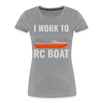 Rc Boat Racing Electric Powerboat Speedboat Race - Women's Premium Organic T-Shirt - navy - Front - Mia (176cm)