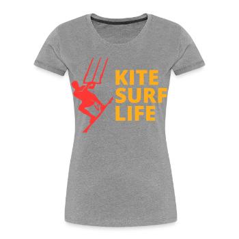 Kitesurfing Kiteboarding Kiteboarder Kitesurf - Women's Premium Organic T-Shirt - navy - Front - Mia (176cm)