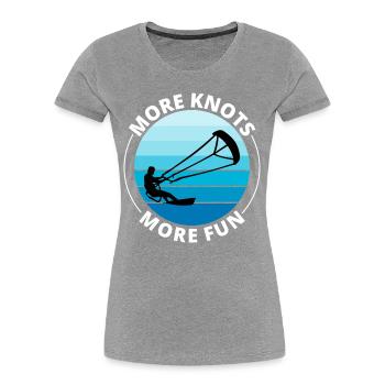 Kitesurfen Kitesurfen Kiteboarding Kiteboard - Frauen Premium Bio T-Shirt - Navy - Vorne - Mia (176cm)