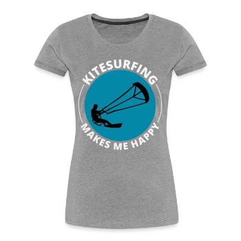 Kitesurfing Kitesurf Kiteboarding Kiteboarder - T-shirt bio Premium Femme - bleu marine - Devant - Mia (176cm)