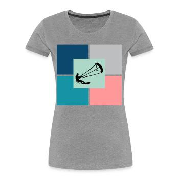 Kitesurfing Kitesurf Kiteboarding Kiteboarder - T-shirt bio Premium Femme - bleu marine - Devant - Mia (176cm)