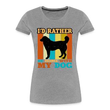 Bucovina Berger Chien Amour Silhouette Rétro Coucher de Soleil - T-shirt bio Premium Femme - bleu marine - Devant - Mia (176cm)
