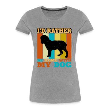 Norfolk Spaniel Dog Love Silhouette Vintage Sunset - Women's Premium Organic T-Shirt - navy - Front - Mia (176cm)