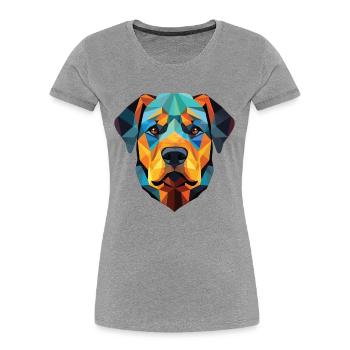 Rottweiler Hund Buntes Aquarell Tier Karikatur - Frauen Premium Bio T-Shirt -  - Vorne - Mia (176cm)