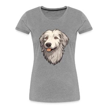 Kuchi Afghanischer Schäferhund Hunderasse Cartoon Kawaii Illu - Frauen Premium Bio T-Shirt - Navy - Vorne - Mia (176cm)