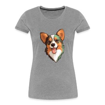 Italienische Volpino Hunderasse Cartoon Kawaii Illustrat - Frauen Premium Bio T-Shirt - Navy - Vorne - Mia (176cm)