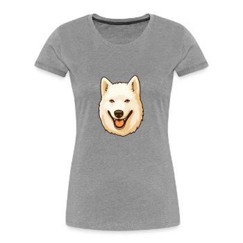 Jindo Dog Breed Cartoon Kawaii Illustration - Women's Premium Organic T-Shirt -  - Front - Mia (176cm)
