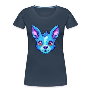 Blue Heeler Dog Breed Cartoon Kawaii Illustration - Women's Premium Organic T-Shirt - navy - Front - Mia (176cm)