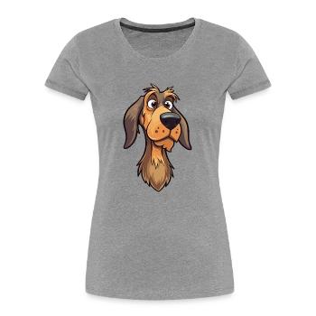 Drentse Patrijshond Race De Chien Cartoon Kawaii Illus - T-shirt bio Premium Femme - bleu marine - Devant - Mia (176cm)