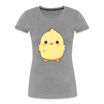 Huhn niedlich glücklich kawaii cartoon clipart tier - Frauen Premium Bio T-Shirt - Navy - Vorne - Mia (176cm)