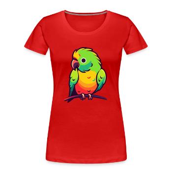 Papagei Niedlich Glücklich Kawaii Cartoon Clipart Tier - Frauen Premium Bio T-Shirt - Navy - Vorne - Mia (176cm)