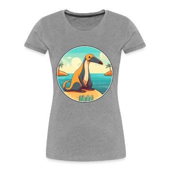 Anteater Watercolor Cartoon Kawaii Clipart Animal - Women's Premium Organic T-Shirt - navy - Front - Mia (176cm)