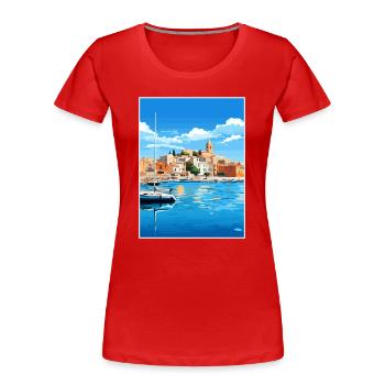 Balearen Spanien Vintage Reiseposter WPA - Frauen Premium Bio T-Shirt - Navy - Vorne - Mia (176cm)