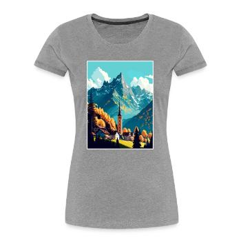Berchtesgaden Allemagne Vintage Travel Poster WPA - T-shirt bio Premium Femme - bleu marine - Devant - Mia (176cm)