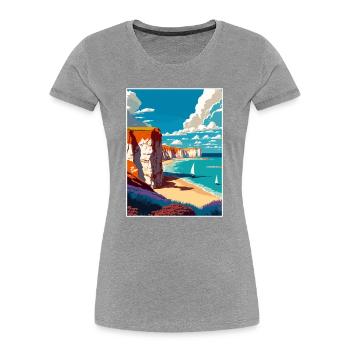 Westgate On Sea Angleterre Affiche de voyage vintage WPA - T-shirt bio Premium Femme - bleu marine - Devant - Mia (176cm)