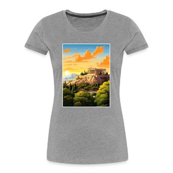 Athens Greece Decoration Vintage Travel Poster WPA - Women's Premium Organic T-Shirt - navy - Front - Mia (176cm)