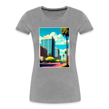Glendale Arizona Vintage voyage affiche Souvenir - T-shirt bio Premium Femme - bleu marine - Devant - Mia (176cm)