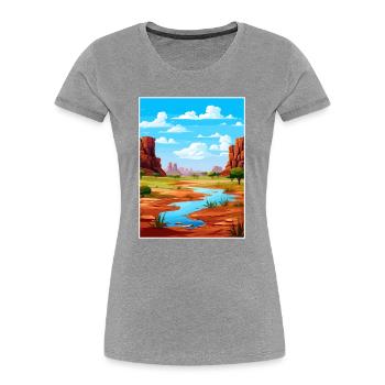 Le Kimberley Australie Vintage voyage affiche WPA - T-shirt bio Premium Femme - bleu marine - Devant - Mia (176cm)