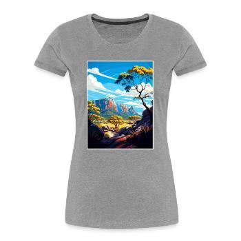 Parc national des Grampians Australie affiche de voyage - T-shirt bio Premium Femme - bleu marine - Devant - Mia (176cm)