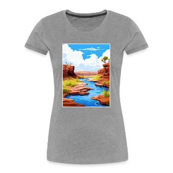 Karijini Nationalpark Australien Reiseposter - Frauen Premium Bio T-Shirt - Navy - Vorne - Mia (176cm)