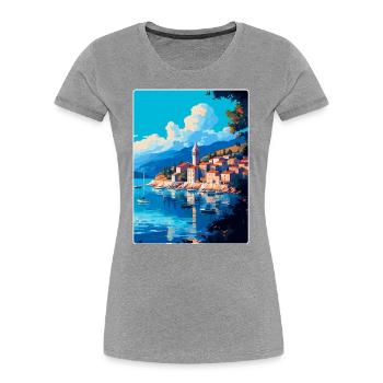Cavtat Kroatien Vintage Reiseplakat Souvenir WPA - Frauen Premium Bio T-Shirt -  - Vorne - Mia (176cm)