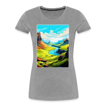Isle Of Skye Scotland Uk Vintage Travel Poster WPA - Women's Premium Organic T-Shirt - navy - Front - Mia (176cm)
